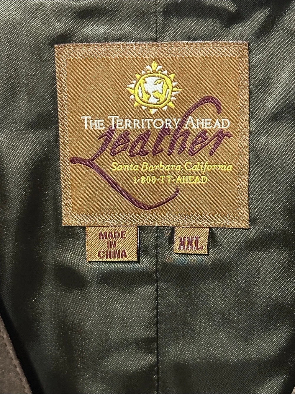 The Territory Ahead Vest Tan Brown Button Quilted Western Leather suede VTG -XXL